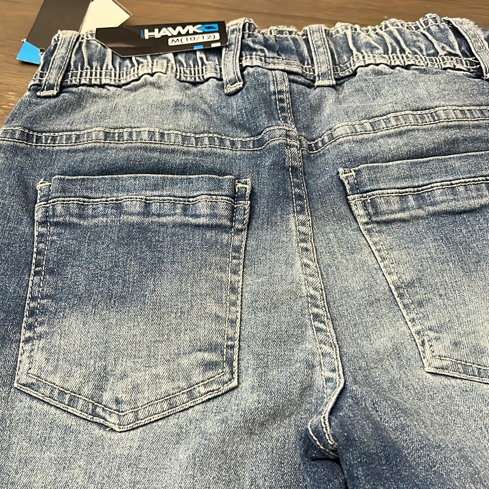 NWT! HAWK boy’s Blue Denim Flex Shorts. 10/12 - Picture 8 of 10